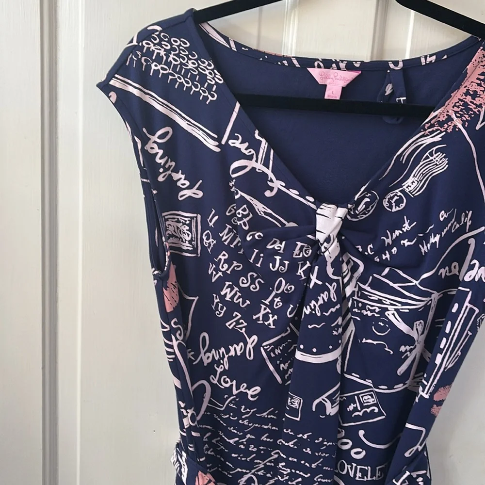 Lilly Pulitzer Jolie Dress Love Letters Sealed With a Kiss Print - Picture 10 of 13